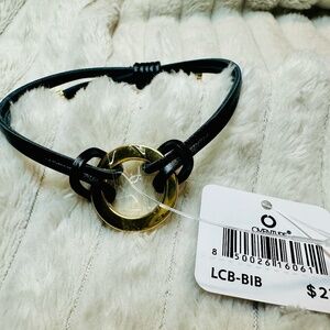 Oventure leather cord bracelet-black-NWT